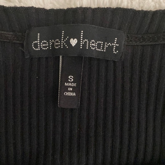 Black Ribbed Knit Off Shoulders Bodycon Mini Dress with Long Sleeves S - Picture 9 of 9